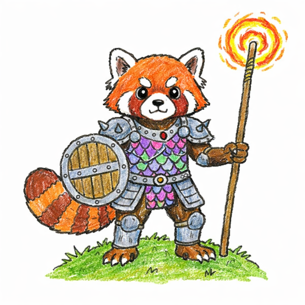 Red Panda Warrior Logo